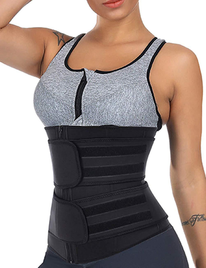 Double Waist Belt Steel Boned Corset Trainer