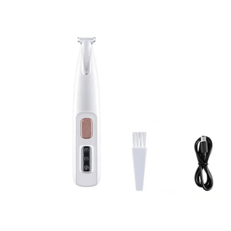 New Dog Paw Trimmer with LED Light Fully Waterproof Pet Hair Trimmer with LED Display Dog Clippers for Grooming 18Mm Widen Blade