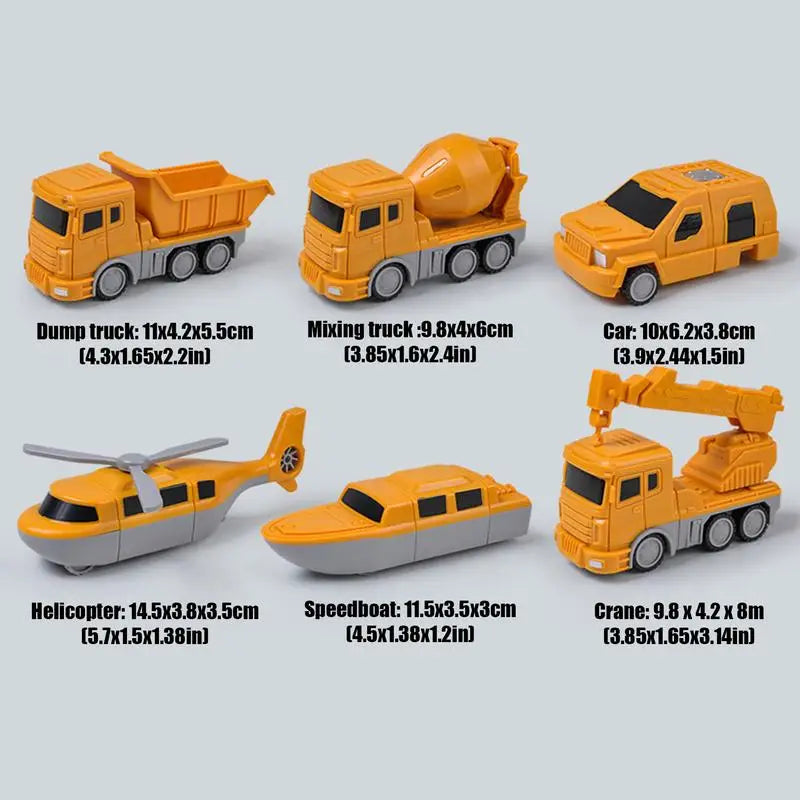 Robot Action Figure Magnetic Construction Transform Car Transform Car Robot Toy Kidsplay Construction Vehicles for Boys Girls