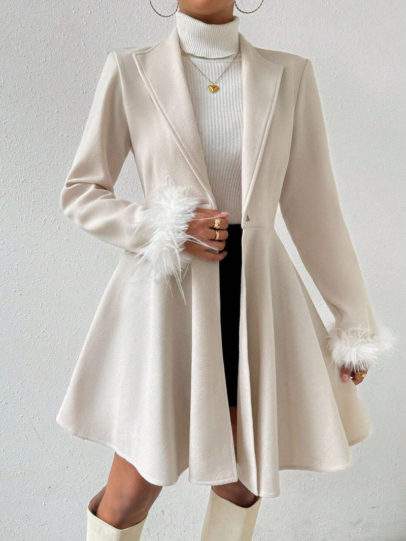 Privé Solid Color Wool Coat