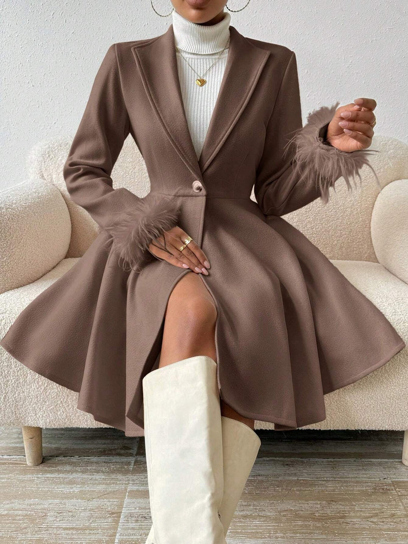 Privé Solid Color Wool Coat