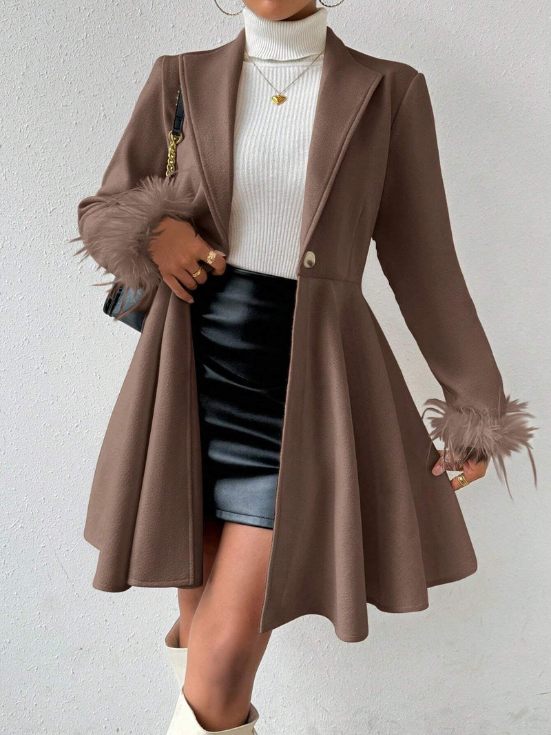 Privé Solid Color Wool Coat