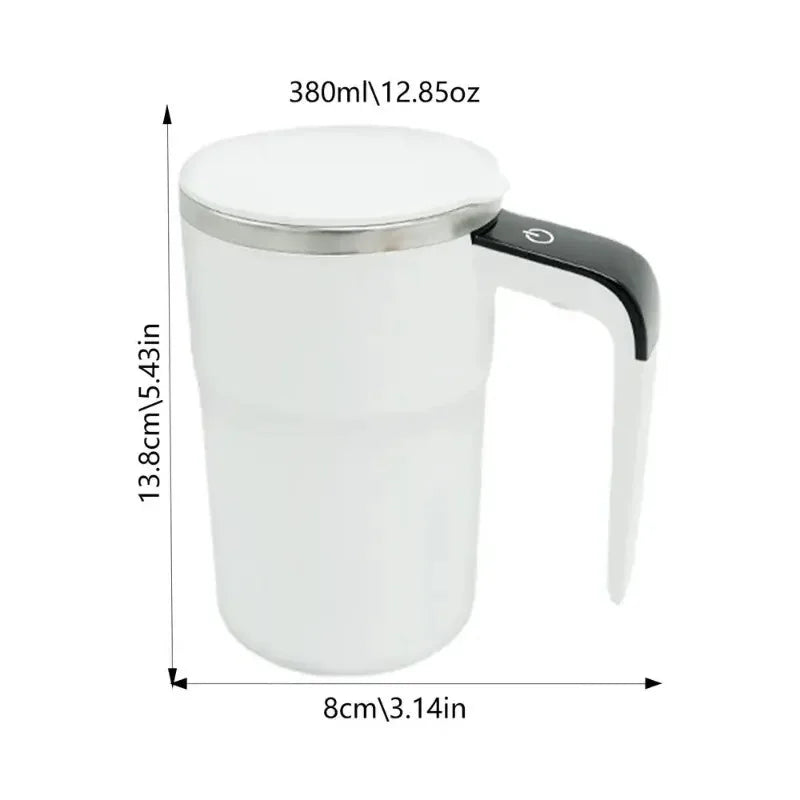 Mini Electric Coffee Self Mixing Mug Waterproof Food Safe , USB Rechargeable Automatic Magnetic Cup for Tea 380ML