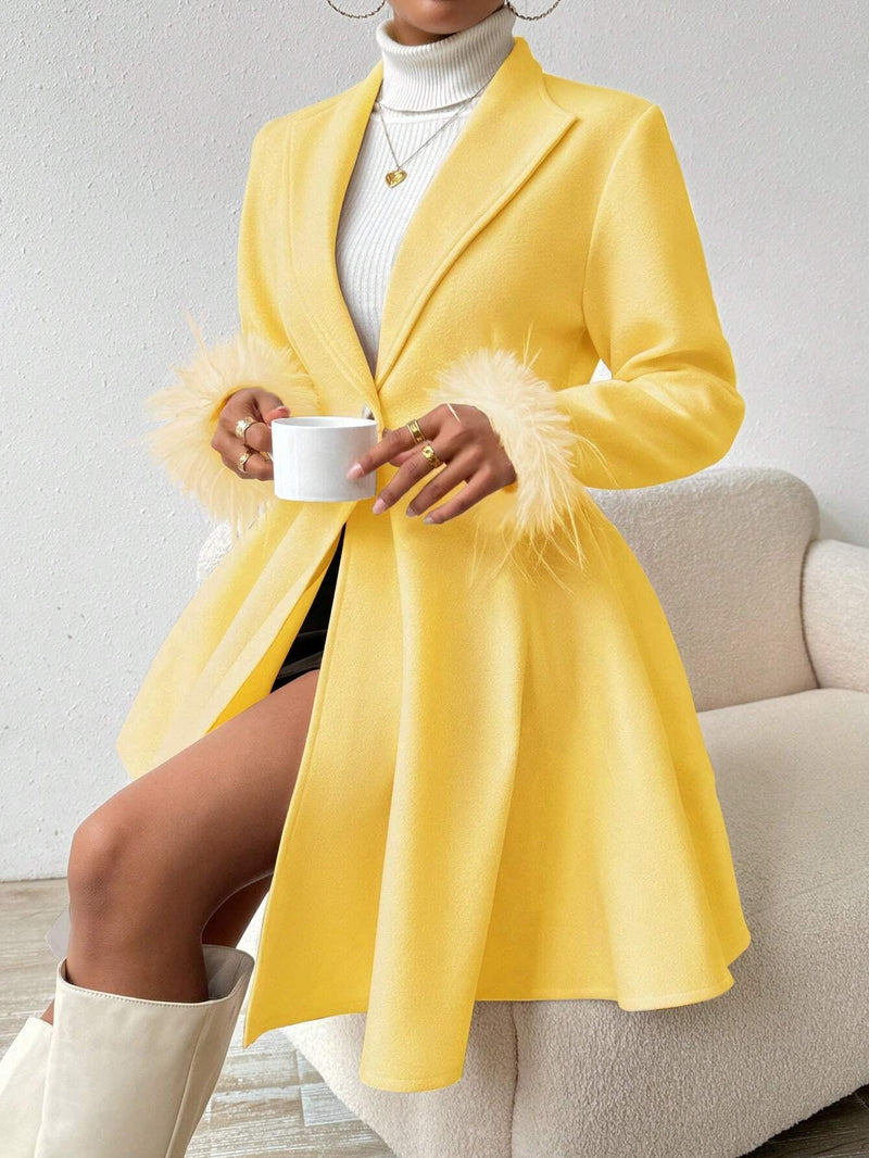 Privé Solid Color Wool Coat