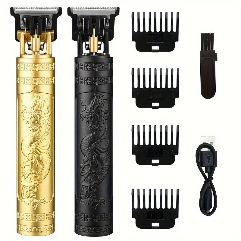 Vintage T9 Electric Hair Cutting Machine ,Professional Men Shaver Rechargeable Barber Trimmer for Men Dragon Buddha