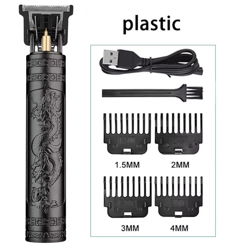 Vintage T9 Electric Hair Cutting Machine ,Professional Men Shaver Rechargeable Barber Trimmer for Men Dragon Buddha