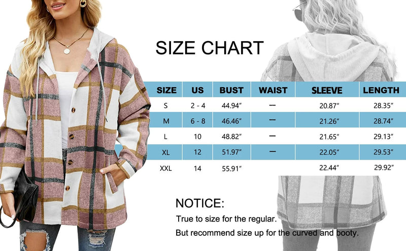 Plaid Hooded Shacket Jacket