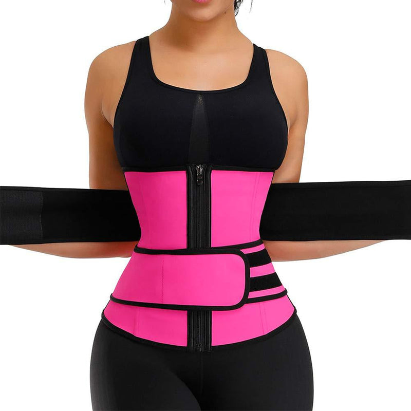 Double Waist Belt Steel Boned Corset Trainer