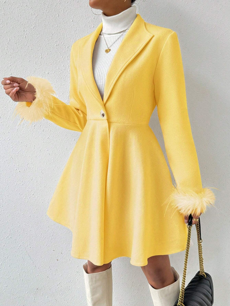 Privé Solid Color Wool Coat