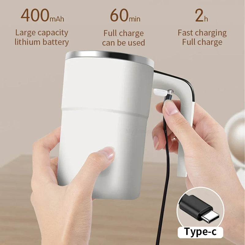 Mini Electric Coffee Self Mixing Mug Waterproof Food Safe mini electric coffee USB Rechargeable Automatic Magnetic Cup for Tea 380ML