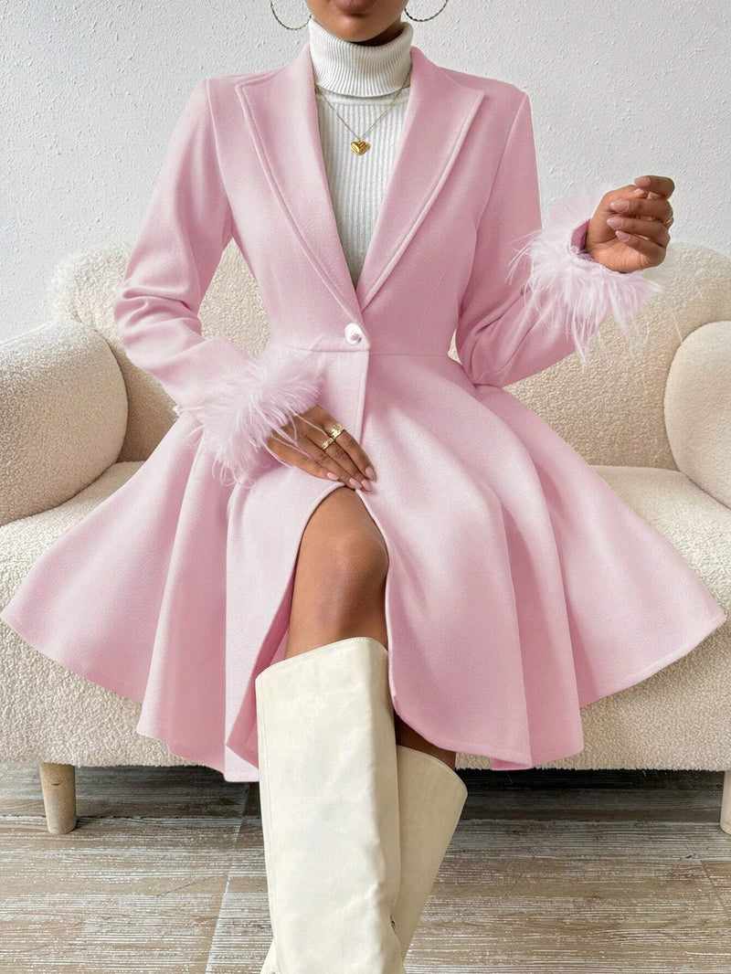 Privé Solid Color Wool Coat