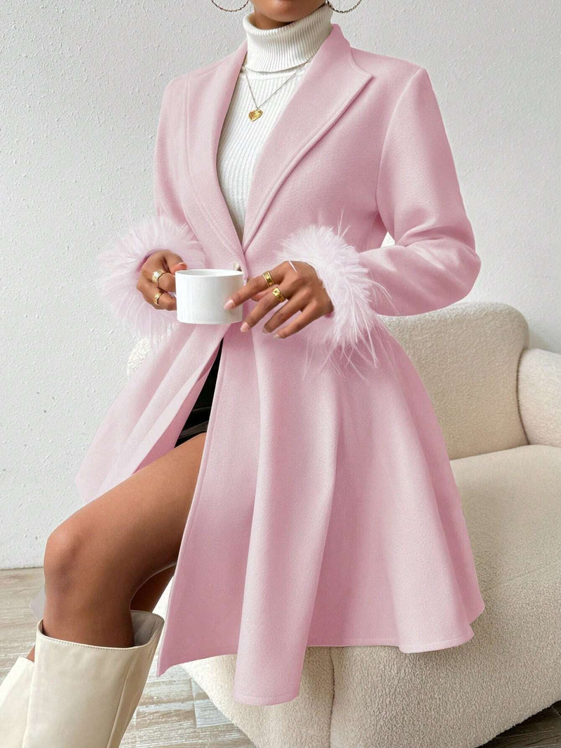 Privé Solid Color Wool Coat