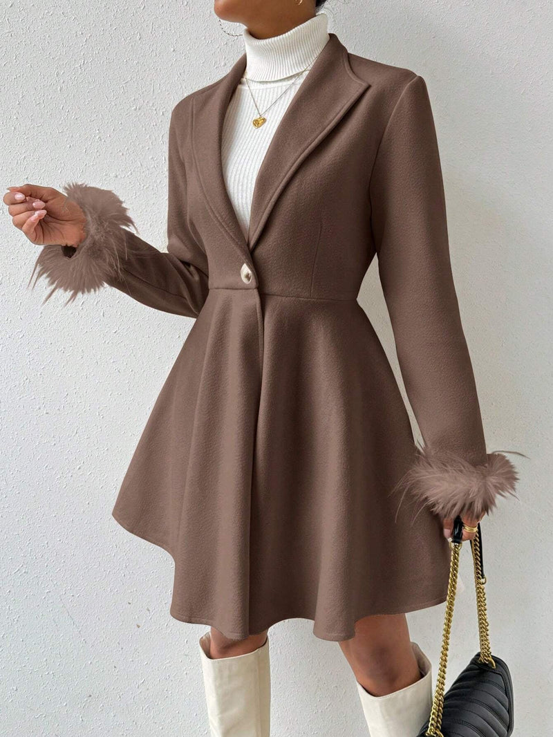 Privé Solid Color Wool Coat