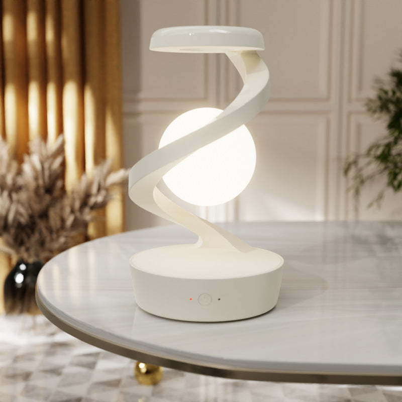 Rotating Moon Desk Lamp with Phone Wireless Charging Sensor Control Table Lamps Decorative Desktop Lamp Small Night Lamp Home Decor