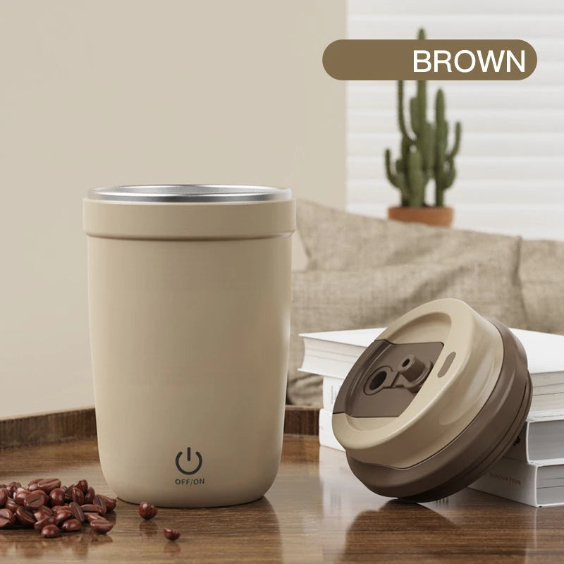 Mini Electric Coffee Self Mixing Mug Waterproof Food Safe , USB Rechargeable Automatic Magnetic Cup for Tea 380MLmini electric coffee 