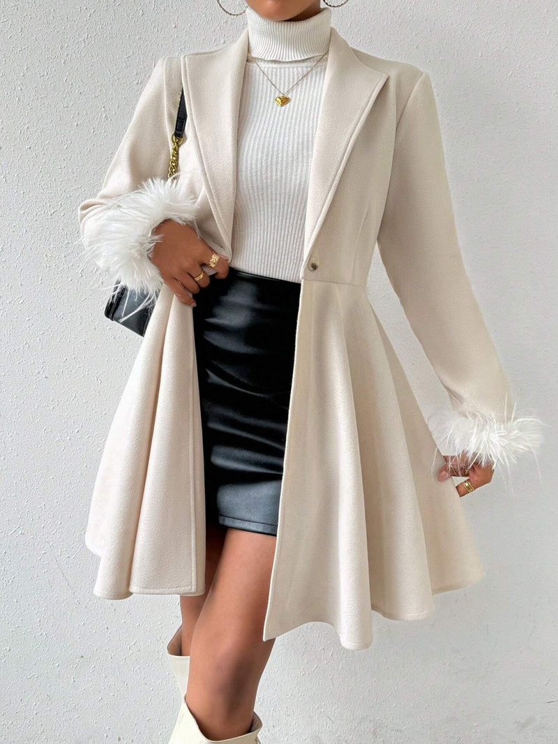 Privé Solid Color Wool Coat