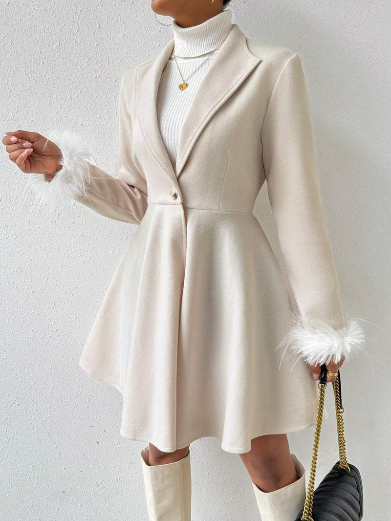 Privé Solid Color Wool Coat