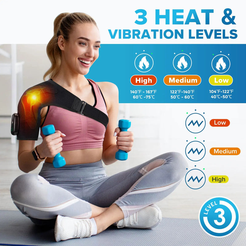 Electric Heating Shoulder Massager for  men and women -Brace Pain Relief, knee and elbow Rechargeable  Massager Belt for Arthritis Health Care