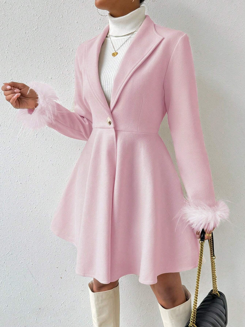 Privé Solid Color Wool Coat