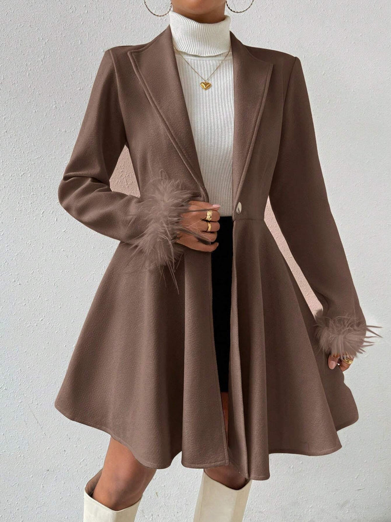 Privé Solid Color Wool Coat