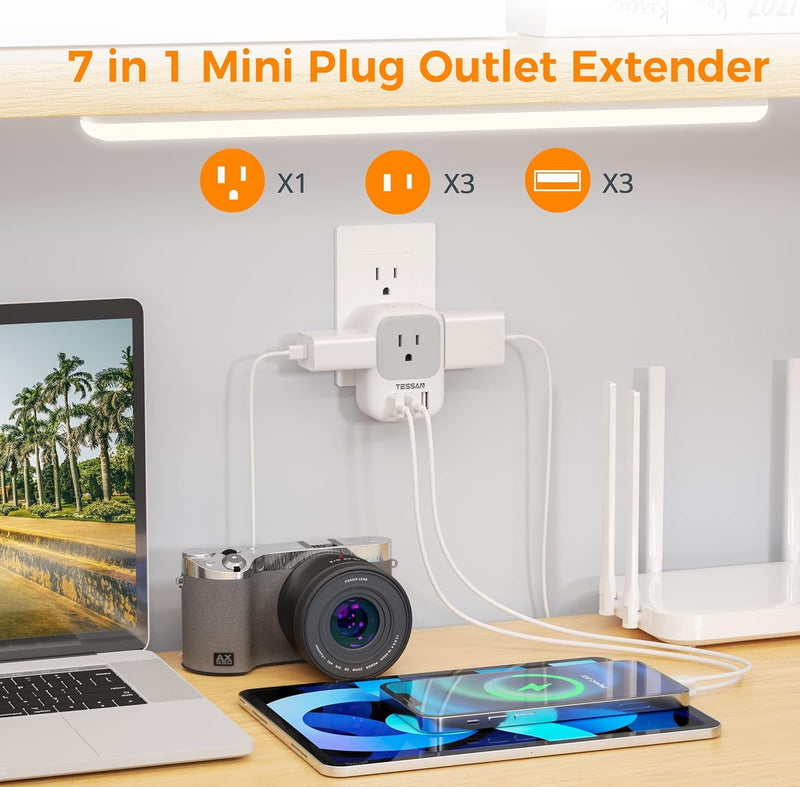 1 wall outlet splitter