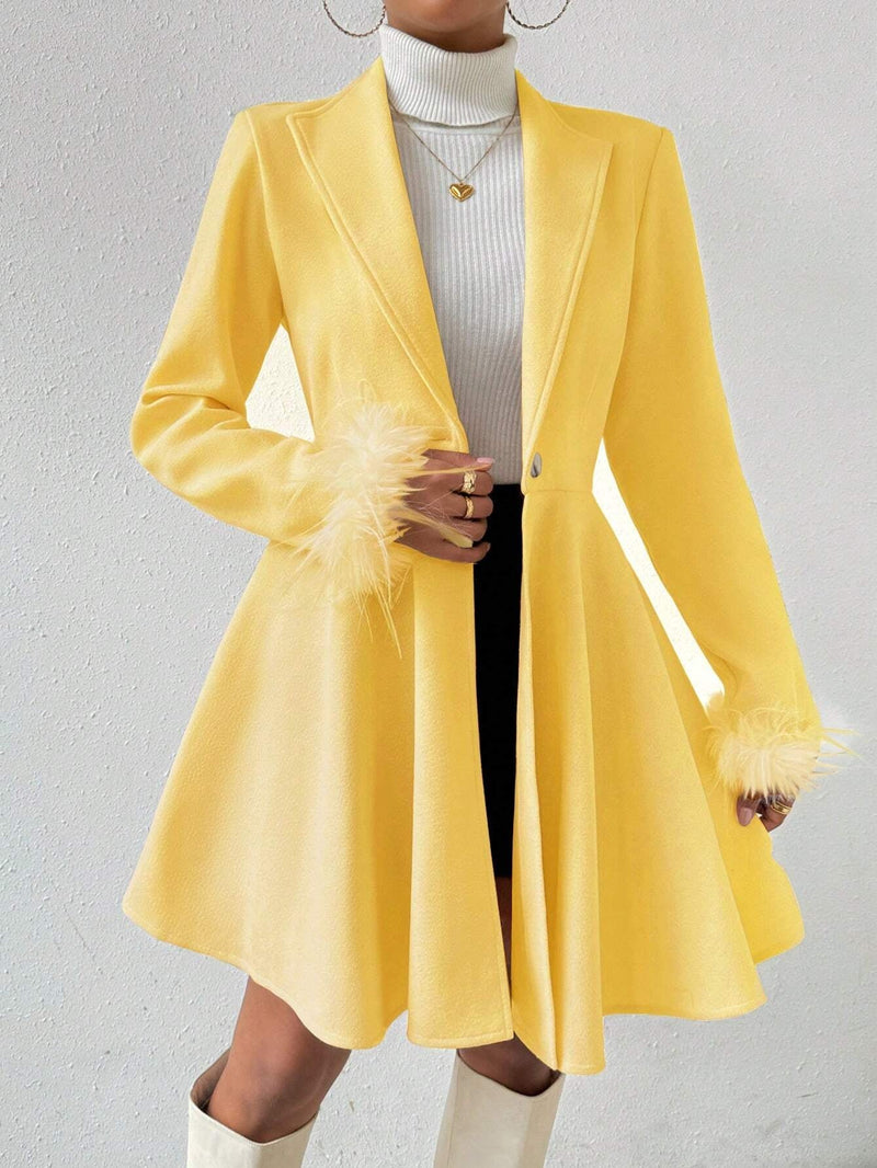 Privé Solid Color Wool Coat